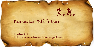 Kurusta Márton névjegykártya